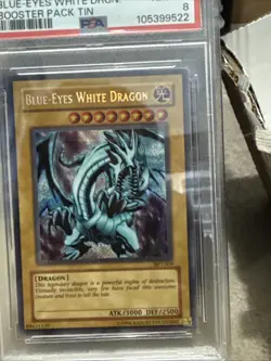 PSA 8 2003 YU-GI-OH! BPT-009 BLUE-EYES WHITE DRAGON SECRET RARE - Image 2
