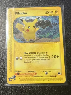 Pokemon TCG Vintage Pikachu Card 84/144 Non-Holo Skyridge - Image 1