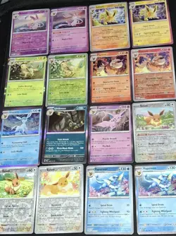 Eevee Prismatic Evolutions 16 Card Lot Holo & Reverse Holo Pokemon TCG +++ - Image 1