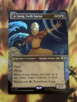 MTG Aang, Swift Savior TLA 0347 R NM Showcase FOIL - Image 1