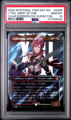 4699 Lightning Army of One 2025 MTG Final Fantasy #0545 Surge Foil PSA 10 - Image 1