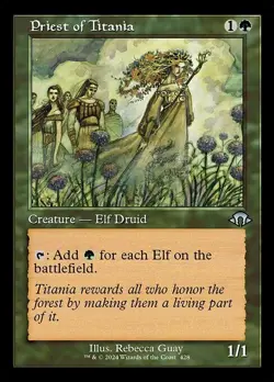 x4 Priest of Titania Retro FOIL #428 | MH3 | MTG | Same Day Ship - Image 1
