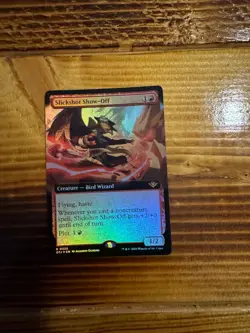 MTG Outlaws Thunder Junction Slickshot Show-Off 335 Rare Extended Art Foil LP/NM - Image 1