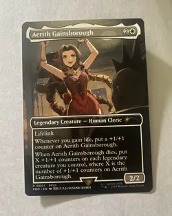 Aerith Gainsborough (Borderless) Final Fantasy MTG RC Promo NM Non-Foil - Image 1