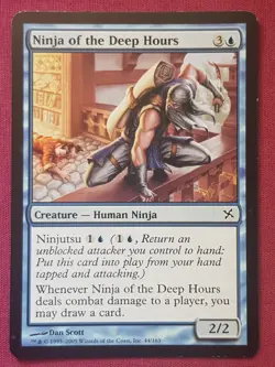 Magic The Gathering BETRAYERS OF KAMIGAWA NINJA OF THE DEEP HOURS blue card MTG - Image 1