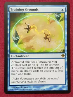 Magic The Gathering RISE OF THE ELDRAZI TRAINING GROUNDS blue card MTG - Image 1