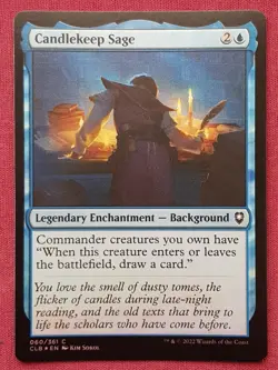 Magic The Gathering COMMANDER BATTLE FOR BALDUR'S GATE FOIL CANDLEKEEP SAGE MTG - Image 1