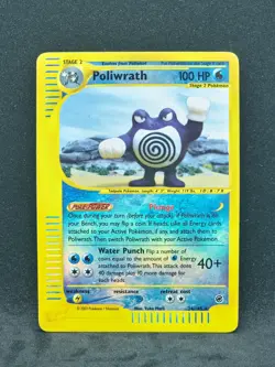 Pokemon Expedition Poliwrath 24/165 Reverse Holo (LP/MP) - Image 1