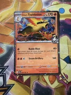 Ethan's Typhlosion (Prerelease) 034/182 Stamped Promo Pokemon Destined Rivals NM - Image 1