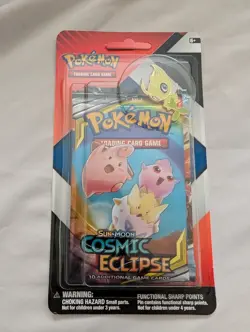 Pokemon TCG Cosmic Eclipse Chilling Reign 2 Booster Blister Pack Celebi Pin New - Image 1