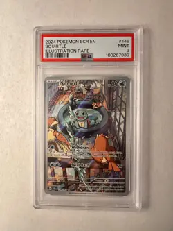 Pokemon TCG Squirtle 148/142 Stellar Crown Illustration Rare Mint PSA 9 - Image 1