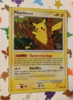 Pokemon TCG Pikachu DP16 Countdown Calendar Snowflake Stamp *French* Promo 2008 - Image 1