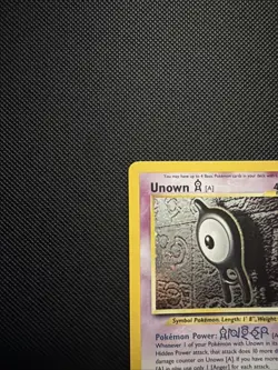 Carta Pokemon Unown A Holo 14/75 Neo Discovery Eng - Vintage - GD/Exc - Image 3