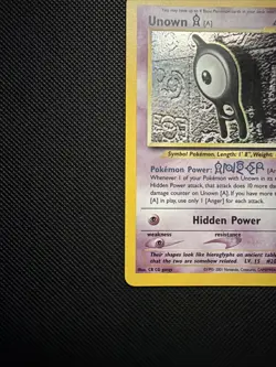 Carta Pokemon Unown A Holo 14/75 Neo Discovery Eng - Vintage - GD/Exc - Image 5