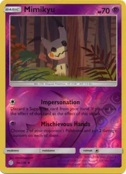 Lightly Played Mimikyu - 96/236 - Uncommon - Reverse Holo Pokemon Cosmic Eclipse - Image 1