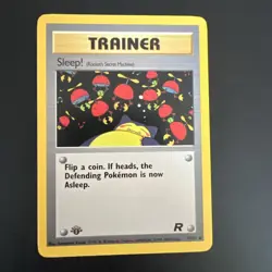 Pokemon Card - Team Rocket 79/82 - SLEEP! 1st Edition** - LP - Image 1