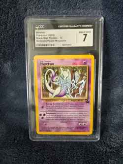 CGC 7 NEAR MINT Mewtwo 2000 Black Star Promos #12 Pokemon Card - Image 1