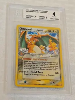 Pokemon Card 2006 EX Chrystal Guardians Holo #4 CHARIZARD DS BGS 4 UNDER GRADED - Image 1