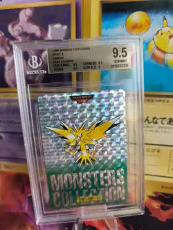 Pokemon Card Monsters collection Carddass Prism Japanese BGS Beckett 9.5 Zapdos - Image 1