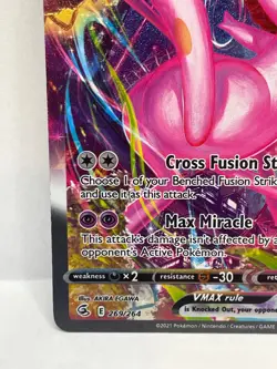 Mew VMAX Alternate Art Pokemon TCG Fusion Strike 269/284 Secret Rare - Image 5