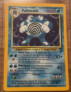 Poliwrath 015/130 Base Set 2 Holo Ungraded Near Mint Pokemon - Image 1