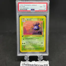 PSA 8 - 1999 Pokemon Jungle 37 Gloom 1st Edition NM MINT WOTC - Image 1