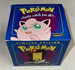 Pokemon 23K Gold Jigglypuff Card 1999 Burger King Ball Box LE PROMO Sealed Mint - Image 1