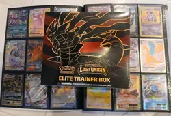 Pokemon LOST ORIGIN ETB Sword & Shield Sealed Plus 60 Full Art Rare LOT look - Image 1