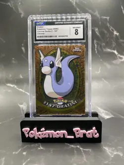 2000 TOPPS CHROME POKEMON SERIES 1 CHROME DRATINI #147 CGC 8 NM/MINT - Image 1