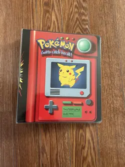 Pokemon Pikachu Nintendo 3 Ring Binder 1995 Excellent Condition - Image 1