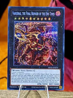 Yu-Gi-Oh Varudras, the Final Bringer of the End Times Prismatic Secret Rare MINT - Image 1