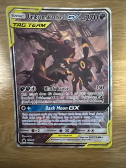 Pokemon Card Umbreon & Darkrai GX SM241 Sun & Moon Black Star Jumbo Promo NM - Image 1
