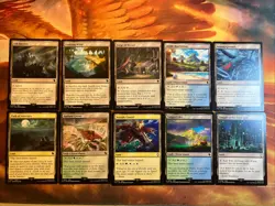 MTG 10 x Land Card Lot (3 x Uncommon, 7 x Common) Commander: FINAL FANTASY NM!! - Image 1