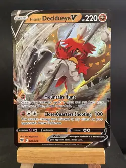 Pokemon Card Hisuian Decidueye V 083/189 Astral Radiance Half Art Rare Near Mint - Image 1