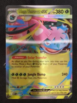 Pokemon TCG - Mega Venusaur ex MEP 013 - Black Star Promo JUMBO LENTICULAR CARD - Image 1