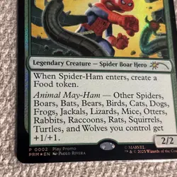 MTG Spider Ham Peter Porker Foil Play Promo Card New Spider Man Mtg - Image 2