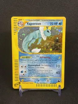 Vaporeon Skyridge Rare Holo H31/144 Pokemon Card 2003 HP - Image 1