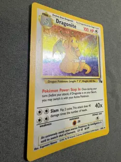 Dragonite 4/62 HOLO RARE Fossil MP Pokemon Card - Image 4