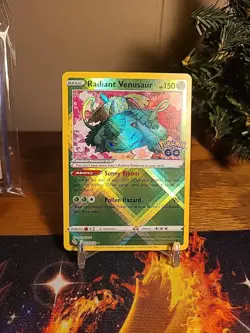 Pokemon Go Radiant Venusaur Holo TCG Card 004/078 NM Condition - Image 1