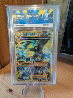 Pokemon TCG Primal Kyogre EX Ancient Origins Card 96/98 ACE Graded 9 MINT - Image 1