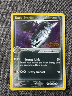 Dark Steelix 10/109 STAMPED EX Team Rocket Returns SWIRL Near Mint Pokemon Card - Image 2