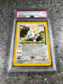 Pokemon TCG Cards Togepi 30 WOTC Black Star Promo PSA 9 MINT - Image 1