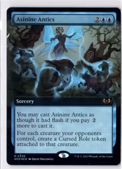 Asinine Antics NM/M* FOIL EXTENDED Wilds Of Eldraine 0330 mtg -UnltdCards - Image 1