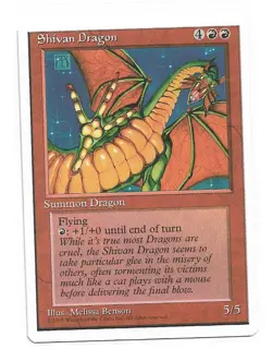 Magic the Gathering ~ MTG ~ 1x Shivan Dragon ~ Fourth Edition ~ 4Ed ~ MP - Image 1
