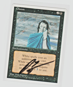 Magic the Gathering ~ Gloom ~ M/NM ~ 4th Ed. ~ SIGNED BY ARTIST - Image 1
