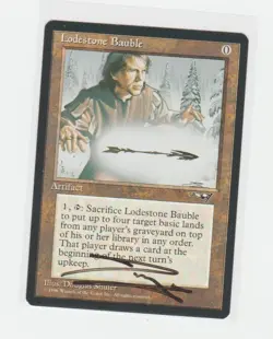 Magic the Gathering ~ 1x Lodestone Bauble ~ Alliances ~ M/NM ~ Signed By Artist - Image 1
