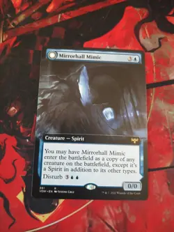 MTG Mirrorhall Mimic Ghastly Mimicry Extended Art - Innistrad: Crimson Vow - Image 1