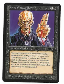 Magic the Gathering ~ MTG ~ 1x Priest of Yawgmoth ~ M/NM ~ Antiquities - Image 1