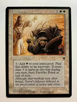 FARRELITE PRIEST - PHIL FOGLIO Fallen Empires 1994 Magic The Gathering MTG - Image 1