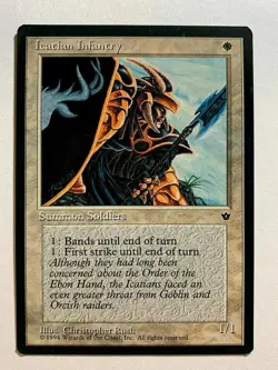 ICATIAN INFANTRY - CHRISTOPHER RUSH Fallen Empires 1994 Magic The Gathering MTG - Image 1